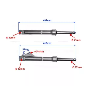   Teleszkóp szett első 27mm 10"-os kerekű kínai robogóhoz