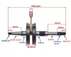 Főtengely Honda DIO ZX / AF34 / AF35 32.5mm