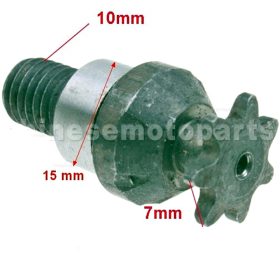   Lánckerék első Pocket Bike 7 fogas 10mm vékony lánchoz 25H