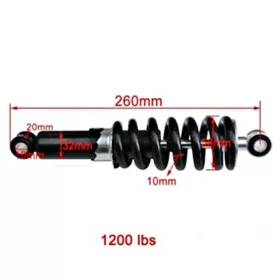 Teleszkóp hátsó Dirt Bike 260mm