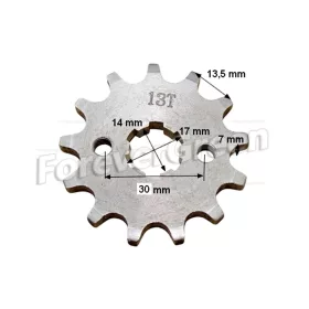   Lánckerék első 428 13 fogas 14/17mm-es tengelyre ATV 110 / ATV 200