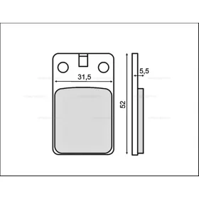 Fékbetét MALAGUTI F10 / F12 RMS 0030