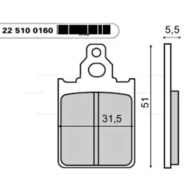 Fékbetét PIAGGIO QUARTZ / ZIP RMS 0160