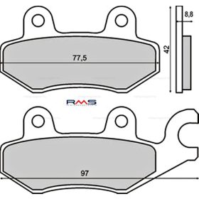   Fékbetét CAGIVA CANYON 600 / KYMCO DINK 125-150ccm RMS 0350