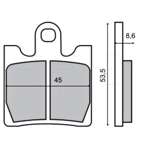 Fékbetét SUZUKI AN / BURGMAN 250-400 98-99 RMS 0380