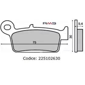 Fékbetét PEUGEOT GEO/ SV / KYMCO ZX RMS 2630