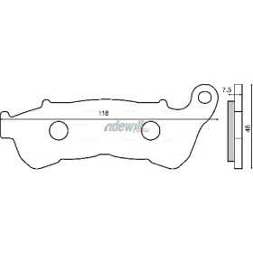   Fékbetét SUZUKI BURGAMAN 125-200 / HONDA JAZZ 250 / SH 300ccm RMS  2540