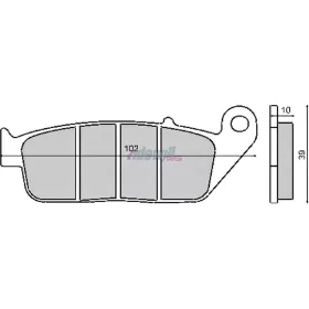   Fékbetét KYMCO EXCITING 500 / HONDA CN 250 87-94 / RMS 0890