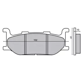 Fékbetét MAJESTY 400 / T-MAX 00-03 / XJ 600 RMS 0400