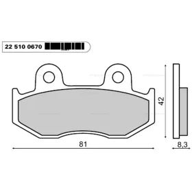 Fékbetét SUZUKI BURGMANN 250-450ccm RMS 0670