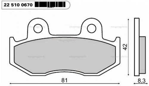 Fékbetét SUZUKI BURGMANN 250-450ccm RMS 0670