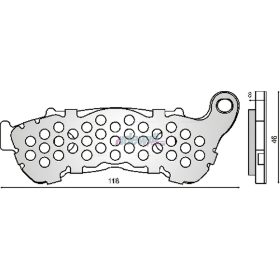   Fékbetét HONDA CB HORNET 600 / SUZUKI BURGMANN 125-200ccm RMS 2550