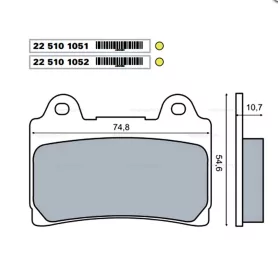 Fékbetét YAMAHA FZ 50 / FZR 1000 RMS 1051 ( KEVLÁR )