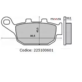 Fékbetét HONDA PANTHEON 125-150CC 2003> 4T RMS 2610