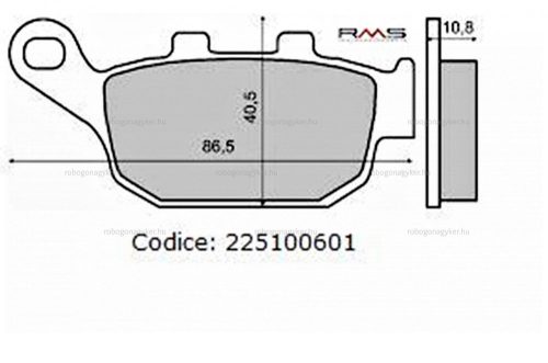 Fékbetét HONDA PANTHEON 125-150ccm 4T RMS 2610