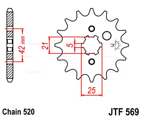 Lánckerék első JTF569 520 13 fogas