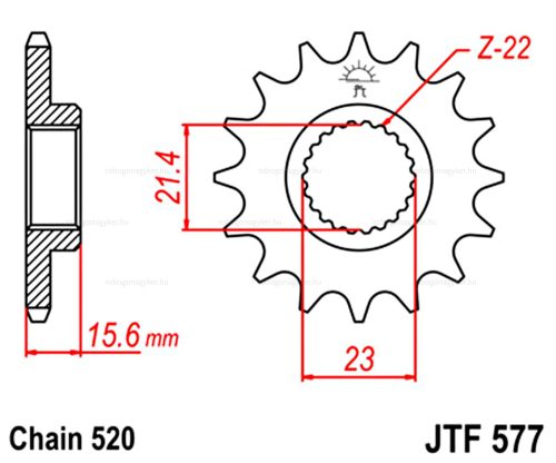 Lánckerék első JTF577 520 15 fogas