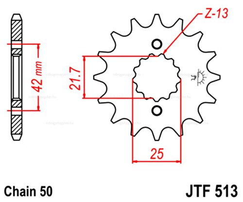 Lánckerék első JTF513 530 15 fogas