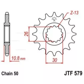 Lánckerék első JTF579 530 16 fogas