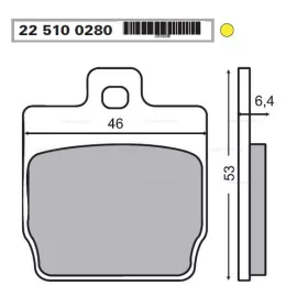 Fékbetét Yamaha MBK Nitro RMS 0280