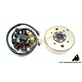   Gyújtás alaplap állórész + forgórész 4T GY6, 4 ütemű kínai robogóhoz