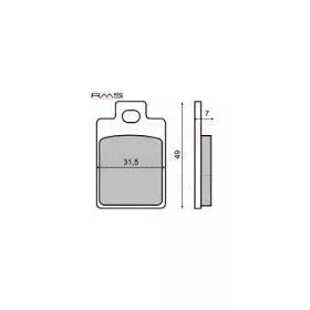 Fékbetét Piaggio Storm / NRG / Hexagon / Skipper RMS 0260