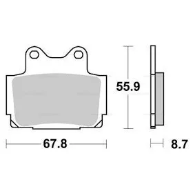 Fékbetét Yamaha TZR 125ccm NEWFREN 0082