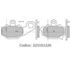 Fékbetét Kawasaki ZRX 400cc 94-01 / Z750 04-05 RMS 1220