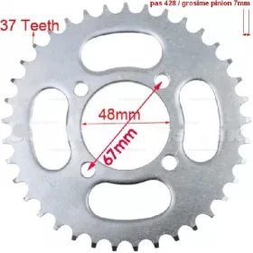 Lánckerék hátsó 428 37 fogas Dirt Bike tip II