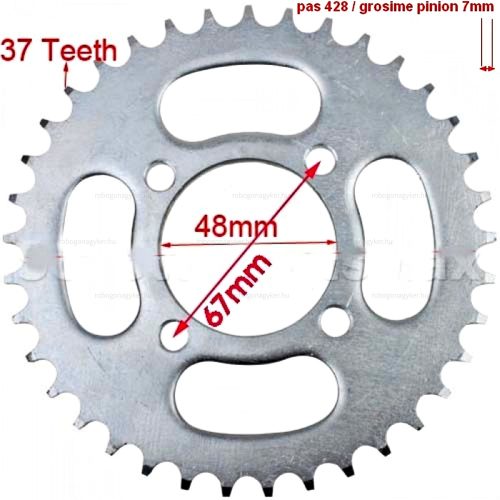 Lánckerék hátsó 428 37 fogas Dirt Bike tip II