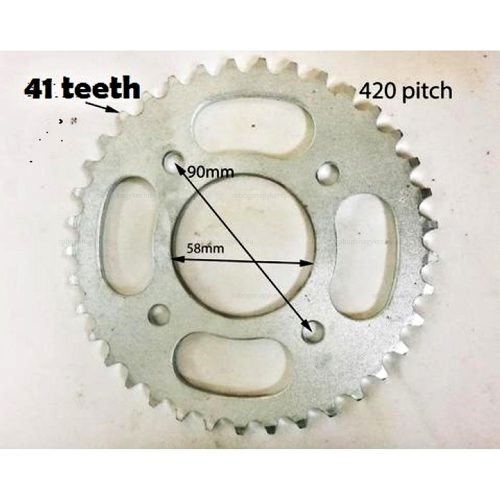 Lánckerék hátsó 420 41 fogas 6mm Dirt Bike