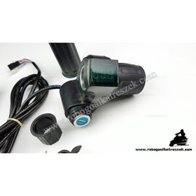   Gázkar töltöttség visszajelzővel és gyújtáskapcsolóval - elektromos kerékpárhoz