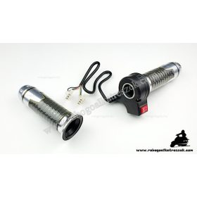   Gázkar sebességkapcsolós (ezüst) - elektromos kerékpárhoz