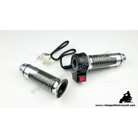   Gázkar sebességkapcsolós (ezüst) - elektromos kerékpárhoz