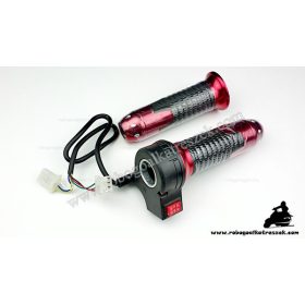   Gázkar sebességkapcsolós (piros) - elektromos kerékpárhoz