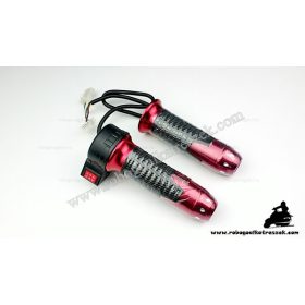   Gázkar sebességkapcsolós (piros) - elektromos kerékpárhoz