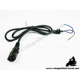   Három pólusú szögletes dugós töltő vezeték 60cm - elektromos kerékpárhoz