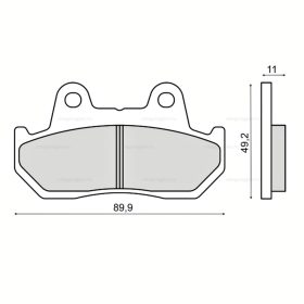 Fékbetét hátsó CB 125ccm RMS 3580