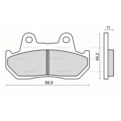 Fékbetét hátsó CB 125ccm RMS 3580