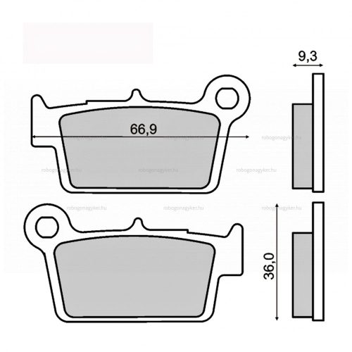 Fékbetét hátsó Yamaha YZ 125ccm RMS 1450
