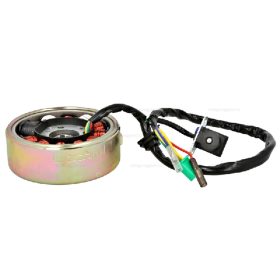  Gyújtás alaplap állórész + forgórész GY6 150ccm 11 tekercses