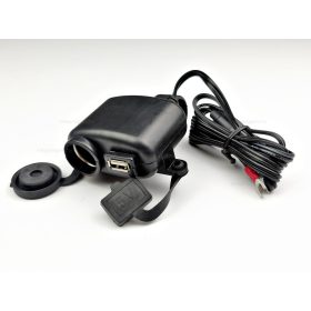 Motoros szivargyújtó és USB töltő DC 12V/24V