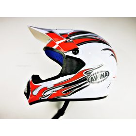 Bukósisak AWINA ENDURO fehér - piros XL méret