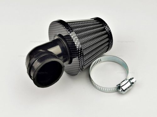 Levegőszűrő sport karbon 90 fokos 35mm