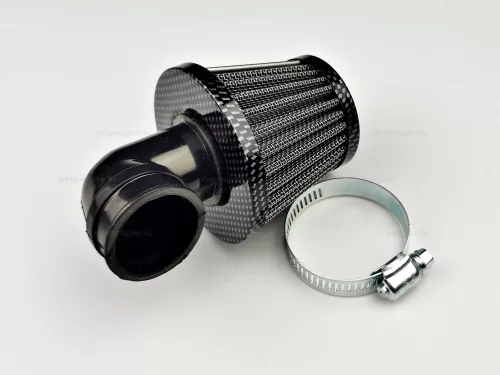 Levegőszűrő sport karbon 90 fokos 35mm