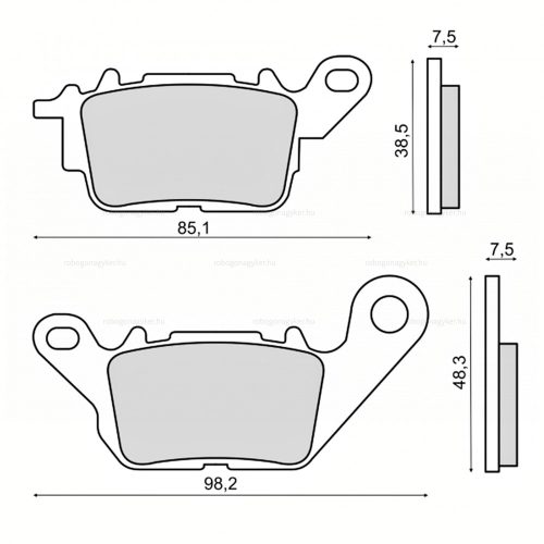 Fékbetét Yamaha N-Max 125-150cc RMS 3600