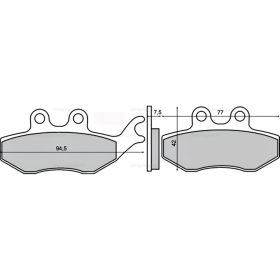   Fékbetét hátsó Italjet Millenium 125-150cc 2001>/RMS 0560