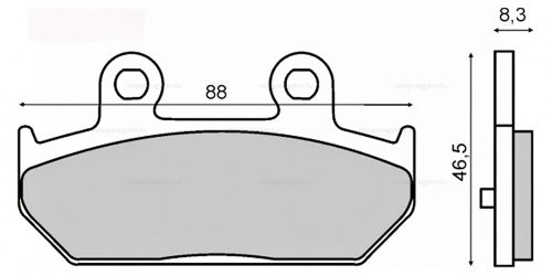 Fékbetét hátsó Suzuki Burgman 400cc 2007> RMS 1500
