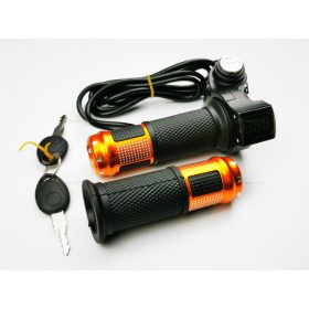   Gázkar töltöttség visszajelzővel és gyújtáskapcsolóval (skálás) - elektromos kerékpárhoz