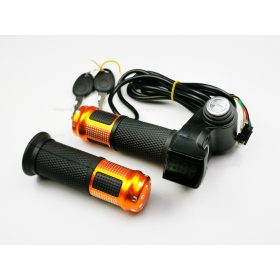   Gázkar töltöttség visszajelzővel és gyújtáskapcsolóval (skálás) - elektromos kerékpárhoz